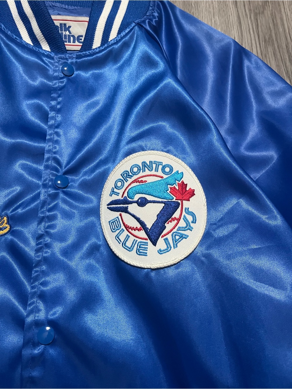 1992 Chalk Line Toronto Blue Jays World Series MLB baseball button jacket mens M